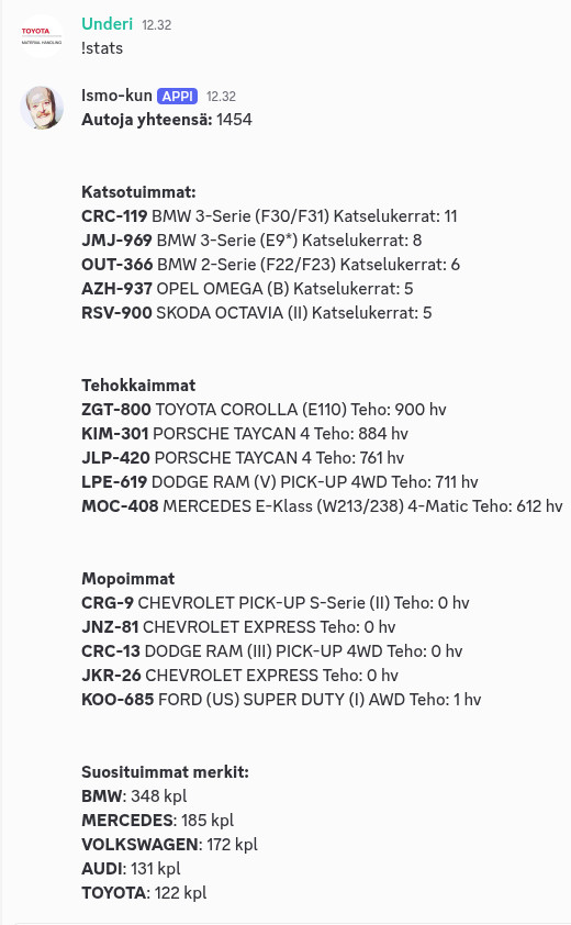 Rekkaribotti Screenshot 2